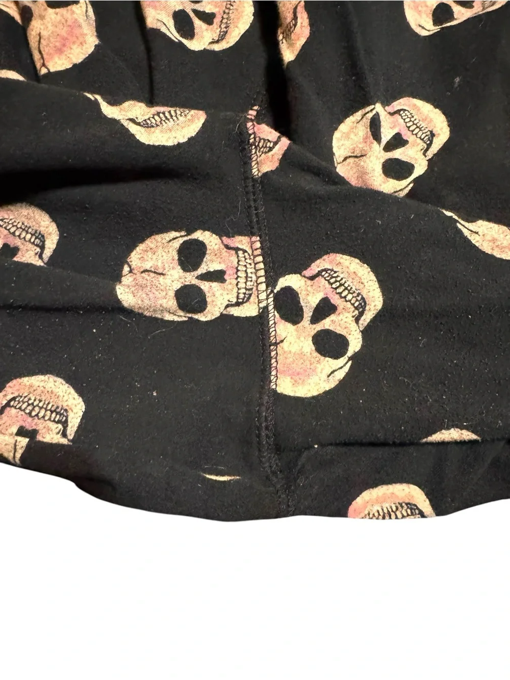 torrid Black Joggers with Beige Skull Print